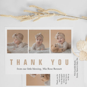 Personalised Baby Shower Thank You Card with Photo