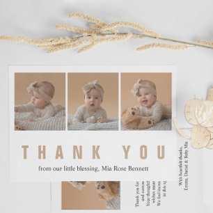 Personalised Baby Shower Thank You Card with Photo