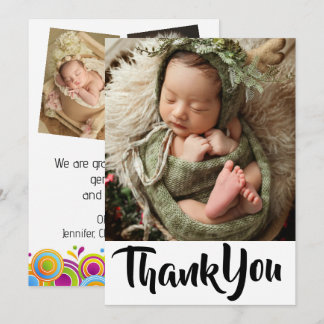 Personalised Baby Shower Thank You Photo Card
