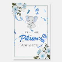 Personalised Baby Shower Welcome Sign Cute Theme