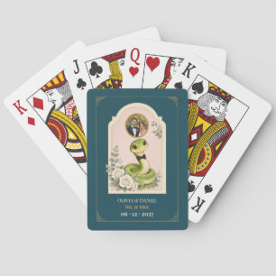 Personalised Baby Snake Wedding Favour Photo Playing Cards