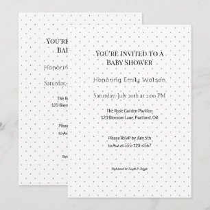 Personalised Baby Sprinkle or Shower Design Invitation