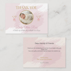 Personalised Baby Thank You Cards with Photo