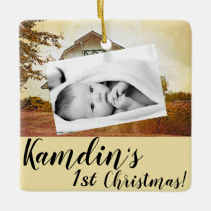 Personalised Baby XMAS Ornament Sunset Barn Countr