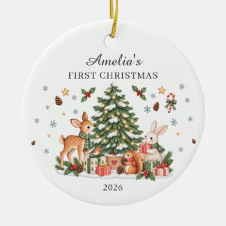 Personalised Baby's 1st Christmas Ceramic Ornament
