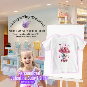 Personalised Baby's 1st Valentines Day T-Shirt