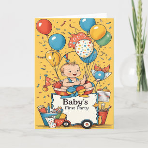 Personalised Baby's First Birthday Invitation Card
