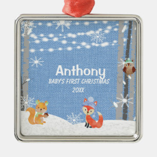 Personalised Babys First Christmas Animal Ornament