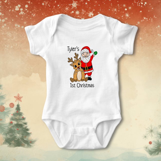 Personalised Baby's First Christmas Baby Bodysuit (Creator Uploaded)