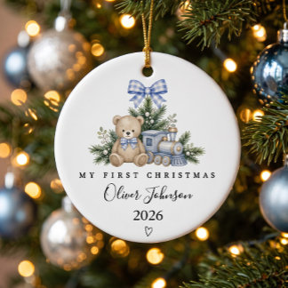 Personalised Baby's First Christmas Ceramic Tree Decoration