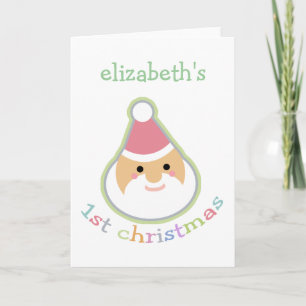 Personalised Baby's First Christmas Holiday Card
