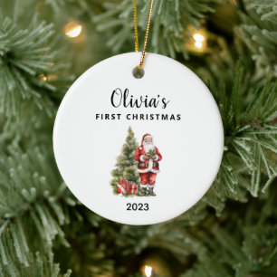 Personalised Baby's First Christmas Keepsake Ceramic Tree Decoration