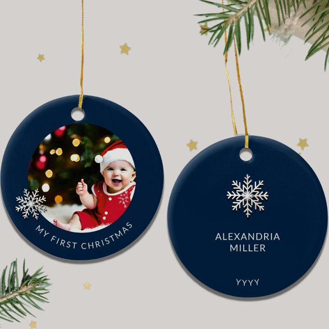 Personalised Baby's First Christmas Ornament (Creator Uploaded)