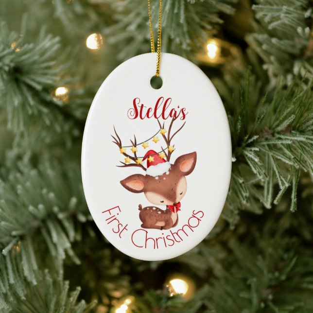 Personalised baby's first Christmas ornament (Tree)