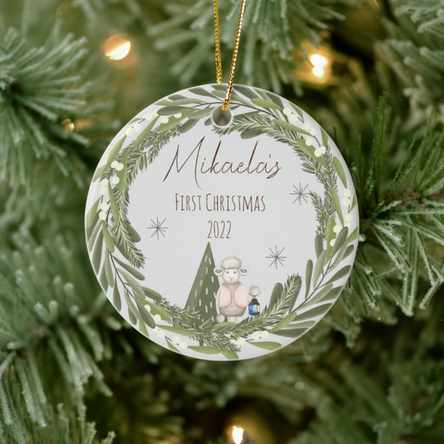 Personalised Baby's first Christmas Ornament (Tree)