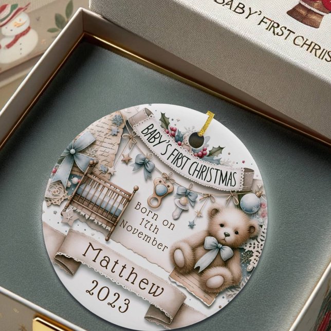 Personalised Baby's First Christmas Ornament Gift  (Creator Uploaded)
