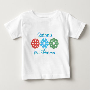 Personalised baby's first Christmas shirt