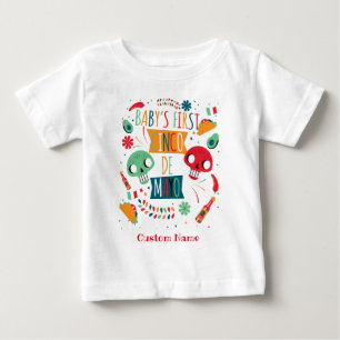Personalised Baby's First Cinco de Mayo Baby T-Shirt