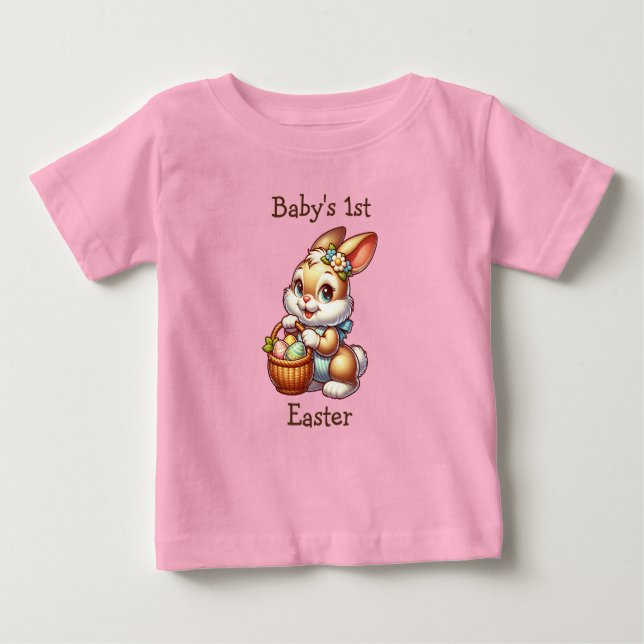 Personalised Baby's First Easter  Baby T-Shirt (Front)