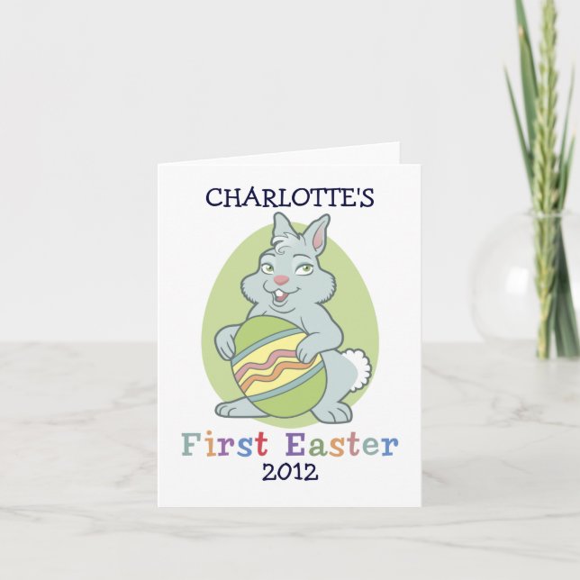 Personalised Baby's First Easter Holiday Card (Front)