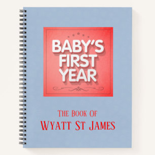 Personalised Baby's First Year Notebook