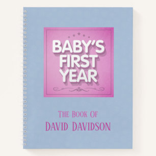 Personalised Baby's First Year Notebook