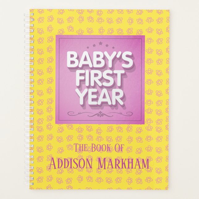 Personalised Baby's First Year Planner (Front)