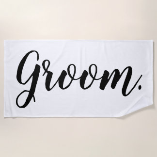 Personalised Bachelor Groom Beach Towel