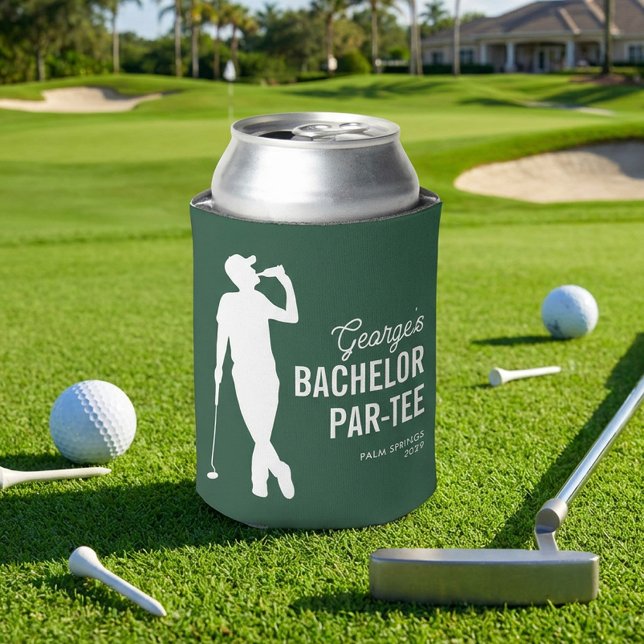 Personalised Bachelor Par-Tee Golf Can Cooler (Creator Uploaded)