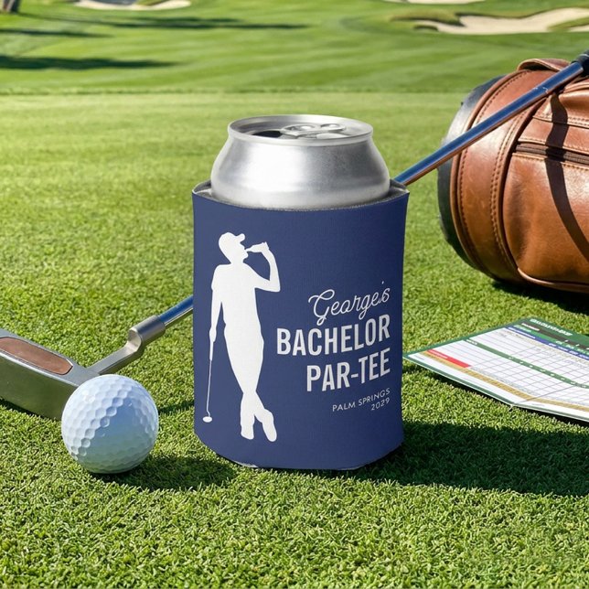 Personalised Bachelor Par-Tee Golf Can Cooler (Creator Uploaded)