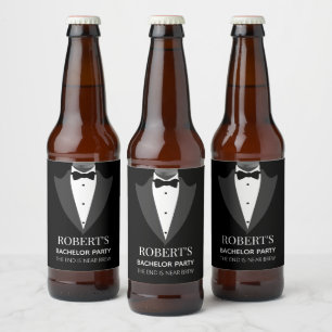 Personalised Bachelor Party Beer Bottle Label