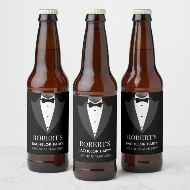 Personalised Bachelor Party Beer Bottle Label (Bottles)