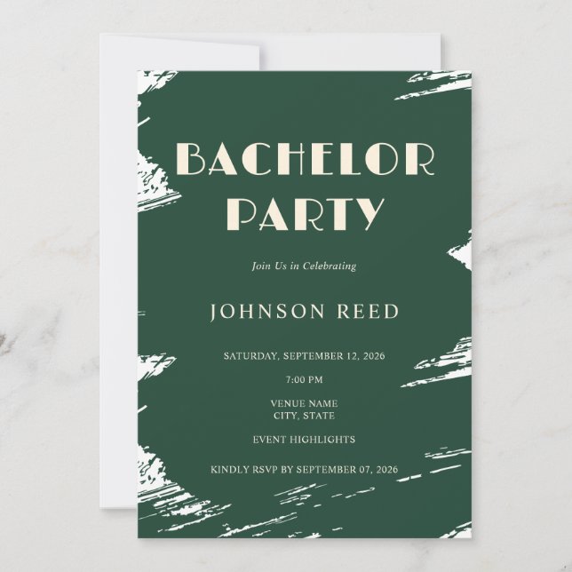 Personalised Bachelor Party Card (Front)