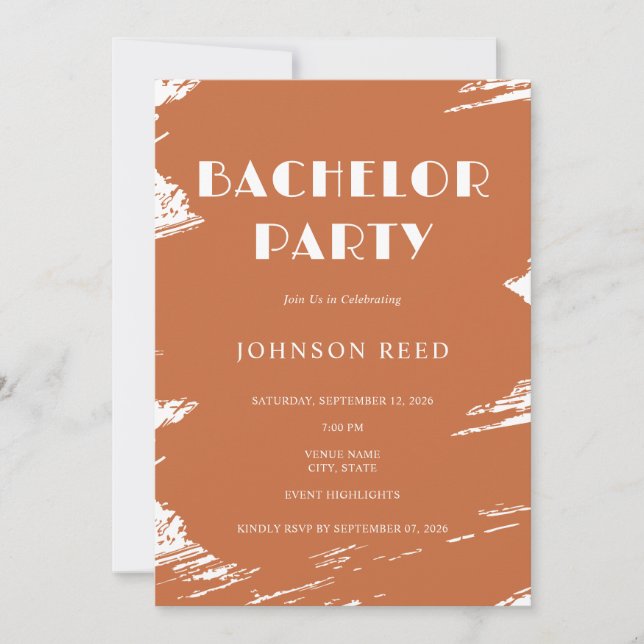 Personalised Bachelor Party Card (Front)