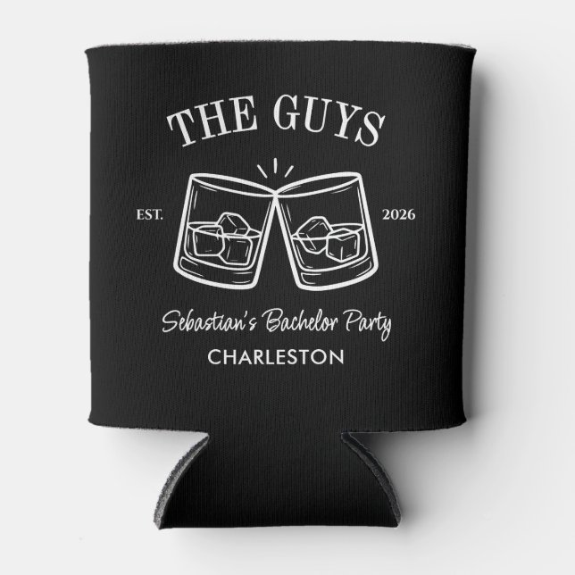 Personalised Bachelor Party Favour Bachelor Weeken Can Cooler (Front)