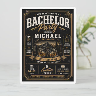 Personalised Bachelor Party Invitation