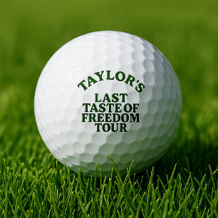 Personalised Bachelor Party Last Taste of Freedom  Golf Balls