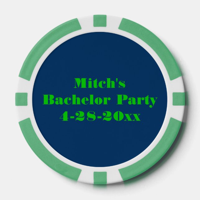 Personalised Bachelor Party Poker Chips (Front)