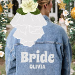 Personalised Bachelorette Bride Denim Jacket<br><div class="desc">Personalised Bachelorette Bride denim jacket gift for bride.</div>