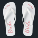 Personalised Bachelorette Bride Jandals<br><div class="desc">Personalised Bachelorette Bride flip flops gift for bride.</div>