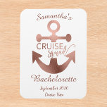 Personalised Bachelorette Cruise Squad Rose Gold M Magnet<br><div class="desc">This design was created though digital art. It may be personalised in the area provided or customising by choosing the click to customise further option and changing the name, initials or words. You may also change the text colour and style or delete the text for an image only design. Contact...</div>