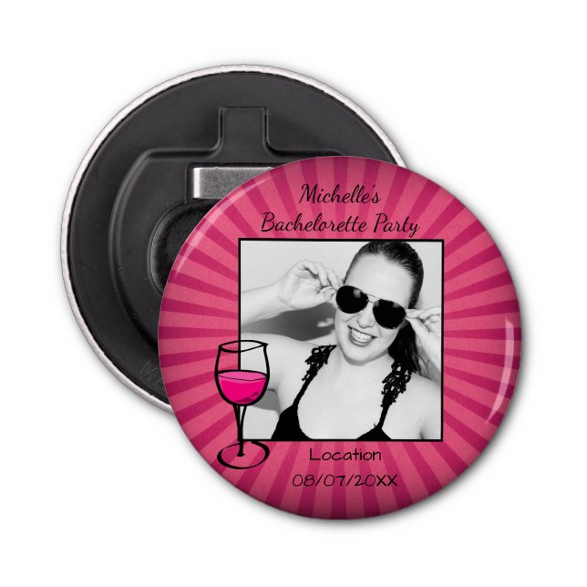 Personalised Bachelorette Frame Bottle Opener (Front)