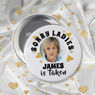 Personalised Bachelorette Party Grooms Face Photo 7.5 Cm Round Badge