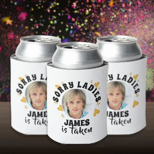 Personalised Bachelorette Party Grooms Face Photo Can Cooler (Personalized Bachelorette Party Grooms Face Photo Can Cooler)