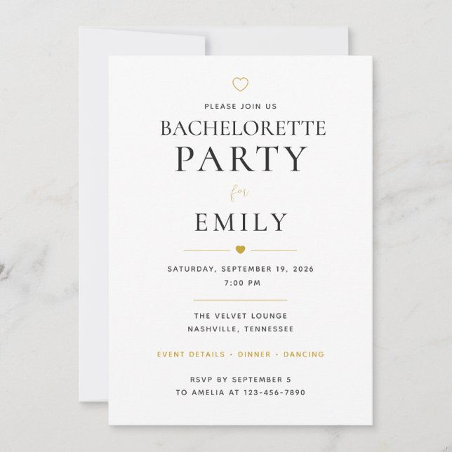 Personalised Bachelorette Party Invitation (Front)