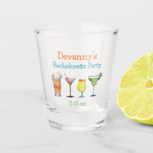 Personalised Bachelorette Party Name Date Shot Glass