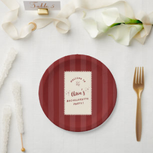 Personalised Bachelorette Party Paper Plates