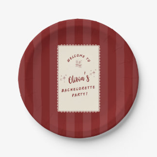 Personalised Bachelorette Party Paper Plates 