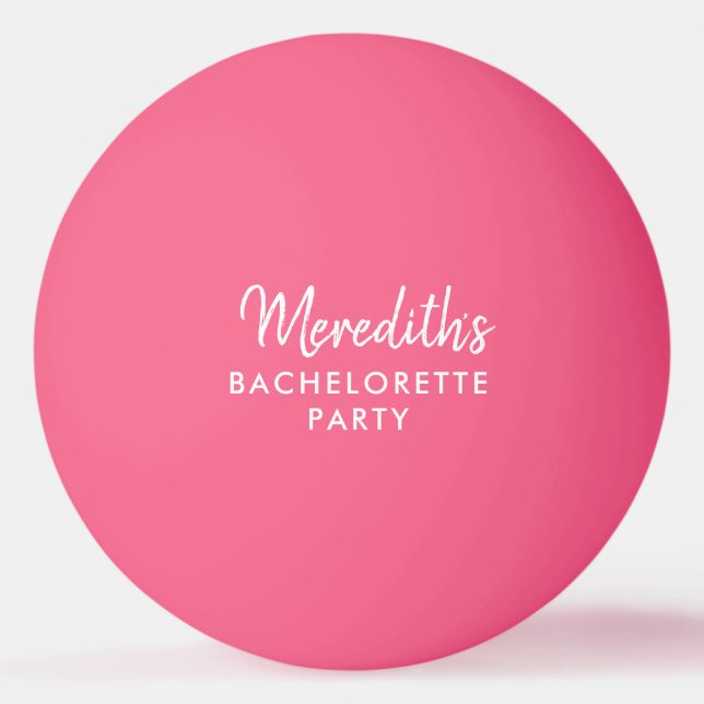 Personalised Bachelorette Party Ping Pong Balls (Front)