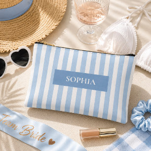 Personalised Bachelorette Party Striped Accessory Pouch